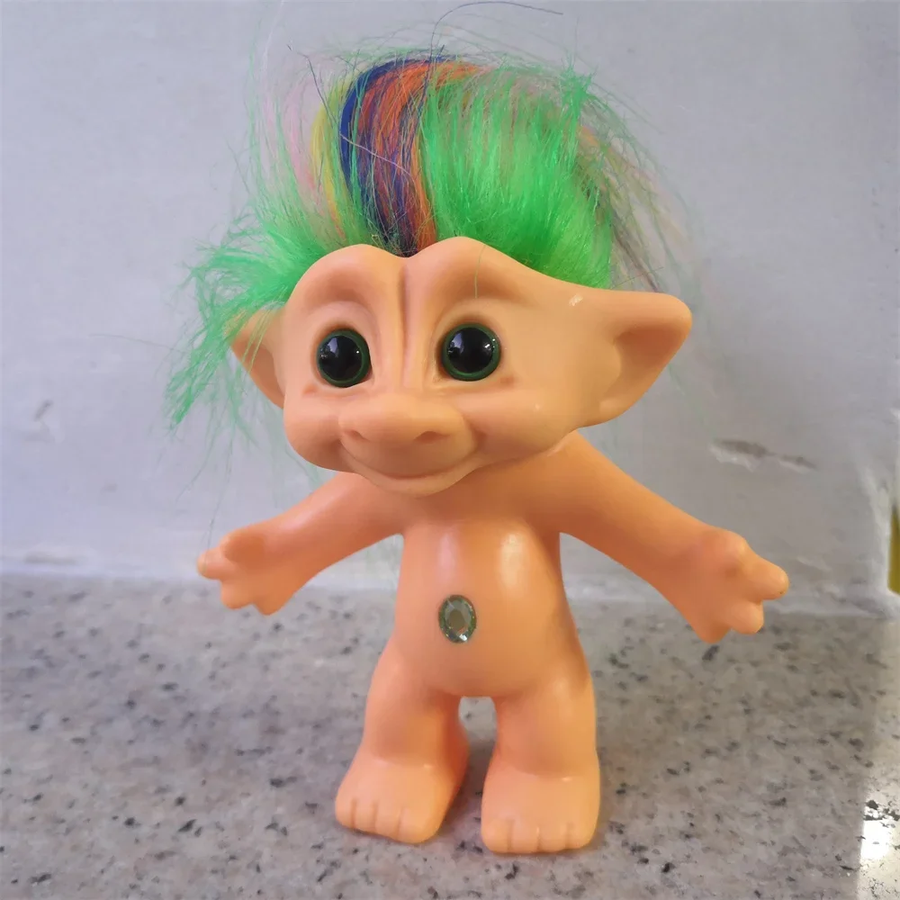 Фото Lucky Doll Ретро Тролл ПВХ Кукла Красочные волосы Украшения дома Модель Забавные детские игрушки Детские подарки №4