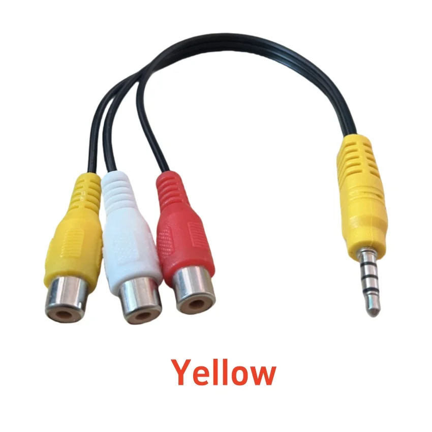 

1 шт. 3,5 мм к разъему 3 1 шт. RCA кабель видеокомпонент AV-адаптер кабель для TCL TV красный белый и желтый женский