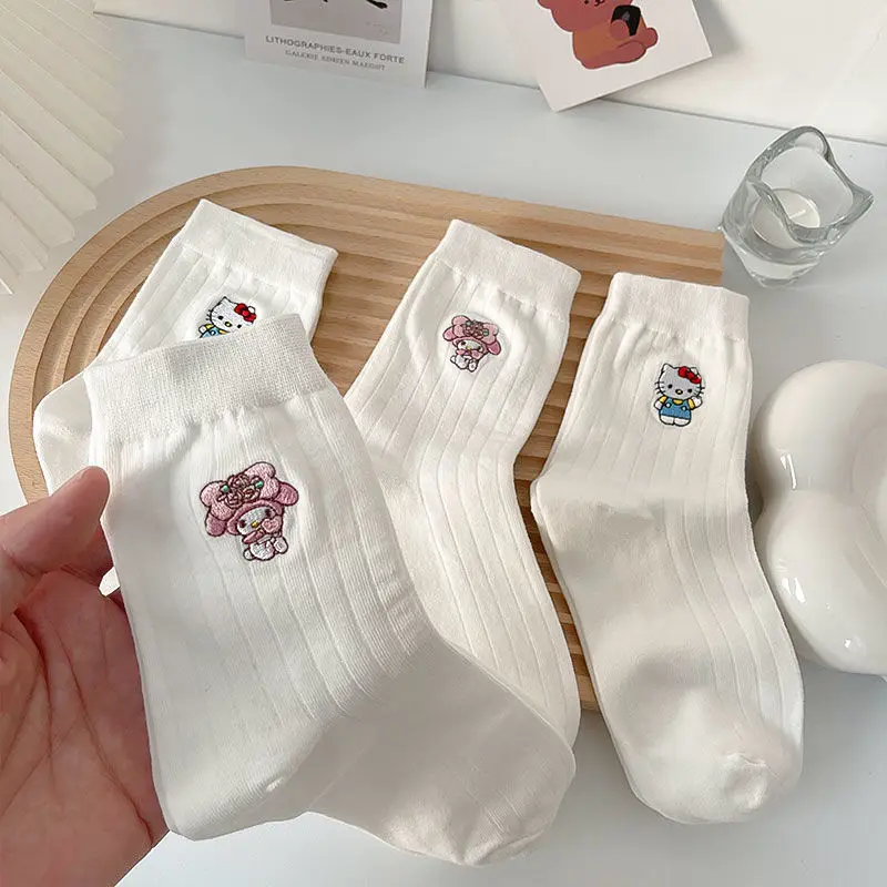 

Sanrios Cotton Socks My Melody HelloKittys Cartoon Anime Cute Soft Light Breathable Versatile Socks Gifts for Girls