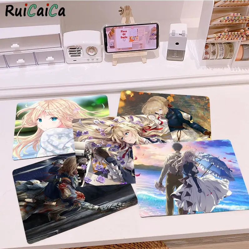 

Violet Evergarden Anti-Slip Table Mat Student Mousepad Computer Keyboard Pad Games Pad Desk Mat for Teen Girls Bedroom