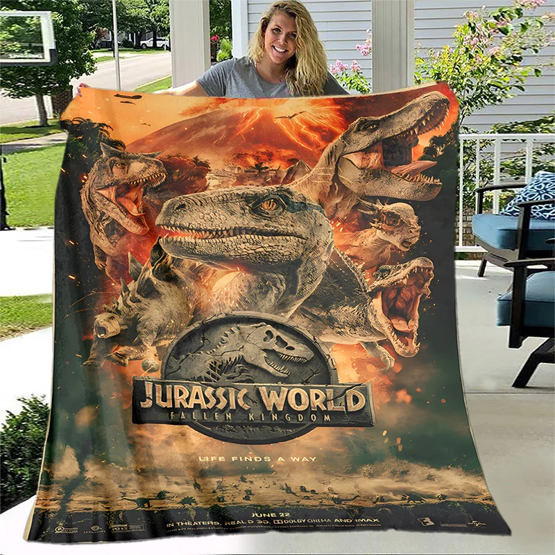 

Jurassic Park Blanket Flannel Blanket Super Soft Fleece Dinosaur Throw Blankets for Bedroom Couch Sofa Gift TV Blanket Office