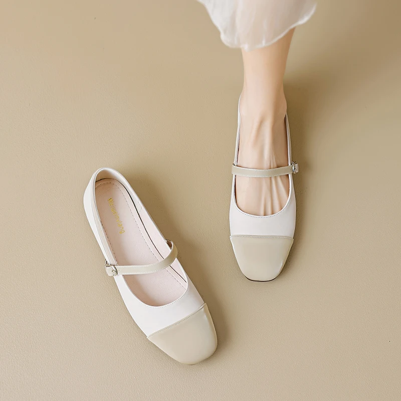 AIYUQI Mary Jane Shoes Women Flat 2023 New Summer Light Mouth Match Color Women Loafers Large Size 41 42 43 Women Shoes