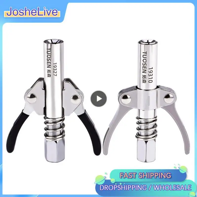 

Oil Filling Tool Double Gear Steel Gun Coupler High Pressure Rease Injector Nipple Syringe Lubrication Nozzle Car Tools Fast
