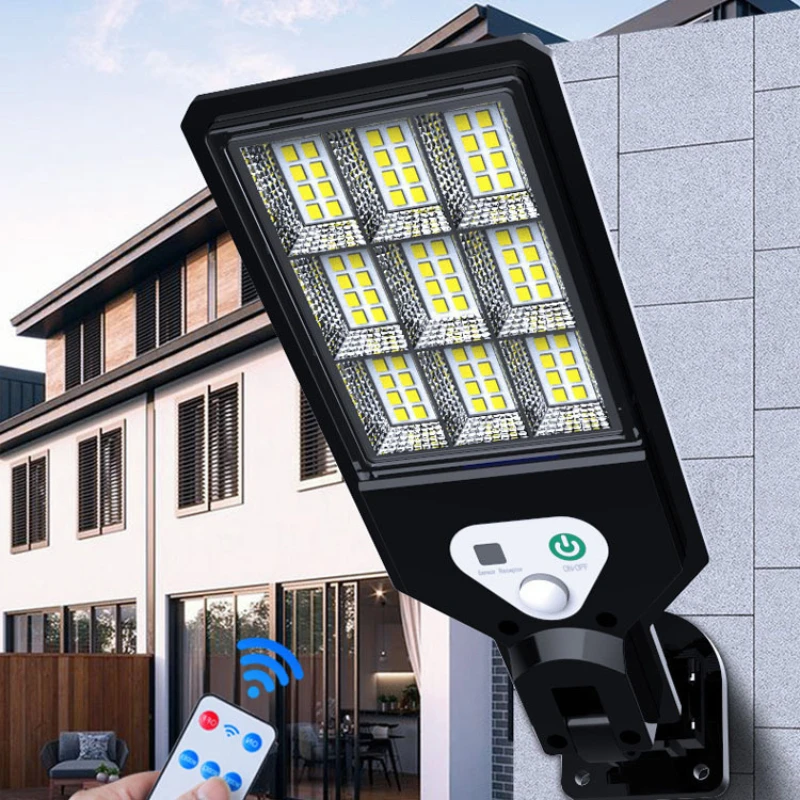 

New Outdoor Solar Light LED Solar Street Lamp Motion Sensor IP67 Waterproof And Lightning Protection Solar Garden Light