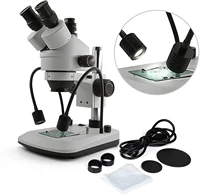 microscope soldering swift 7x 45x professional industrial trinocular zoom stereo microscopi for repair with dual gooseneck