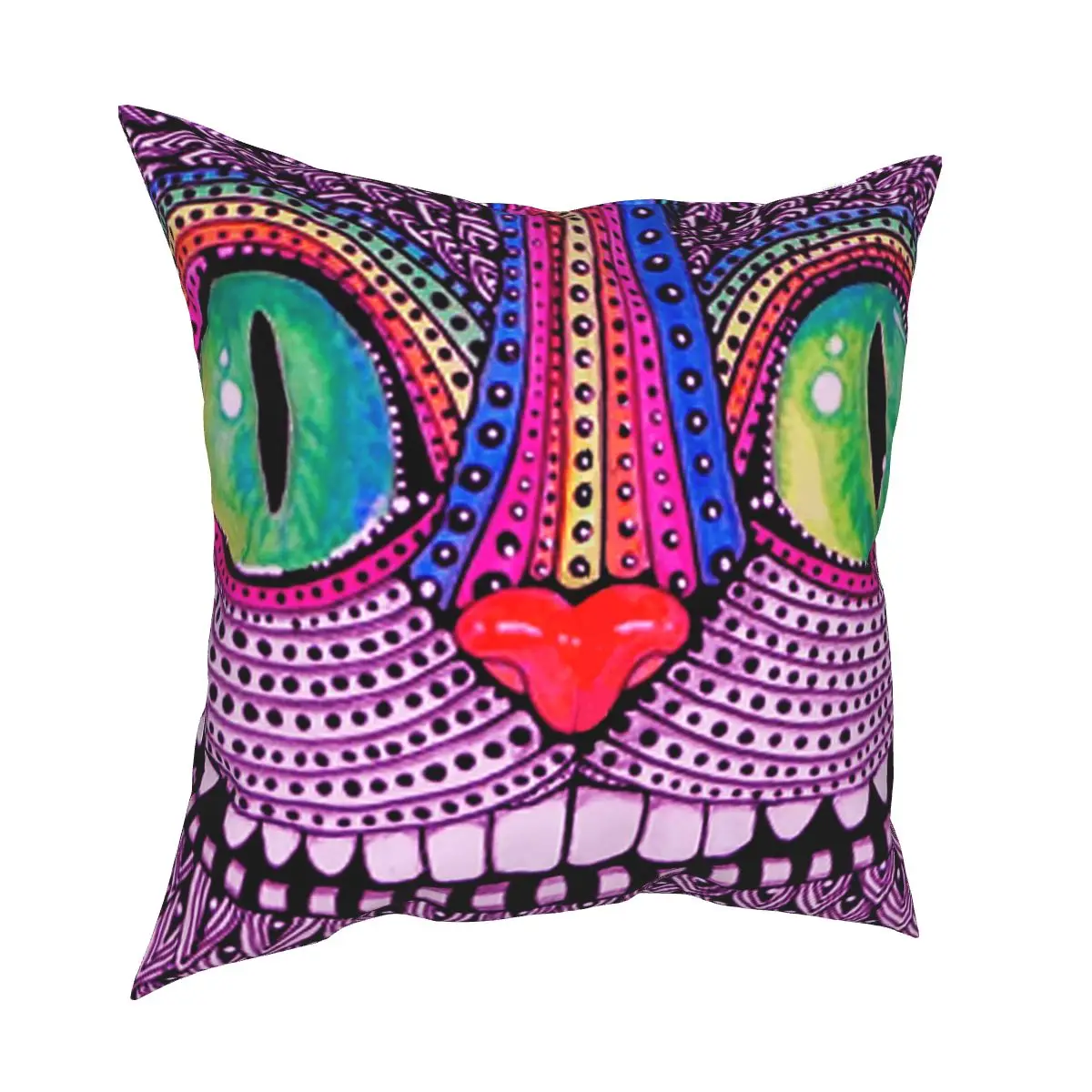 

Alice In Wonderland Cat Purple Case Pillowcase Cushion Cover Decorative Throw Pillow Case Cover for Seater Double-sided Printing