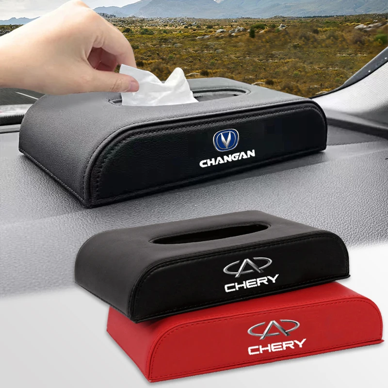 

Car Leather Storage Tissue Box Toilet Paper Shelf for Dacia Duster Sandero Stepway 2021 Dokker Lodgy Logan MCV 2019 Accessories