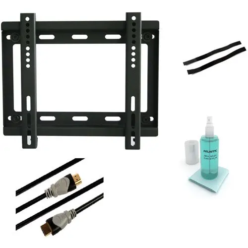 Low Profile Fixed Tv Wall Mount Kit For 10" To 37" Flat Pane