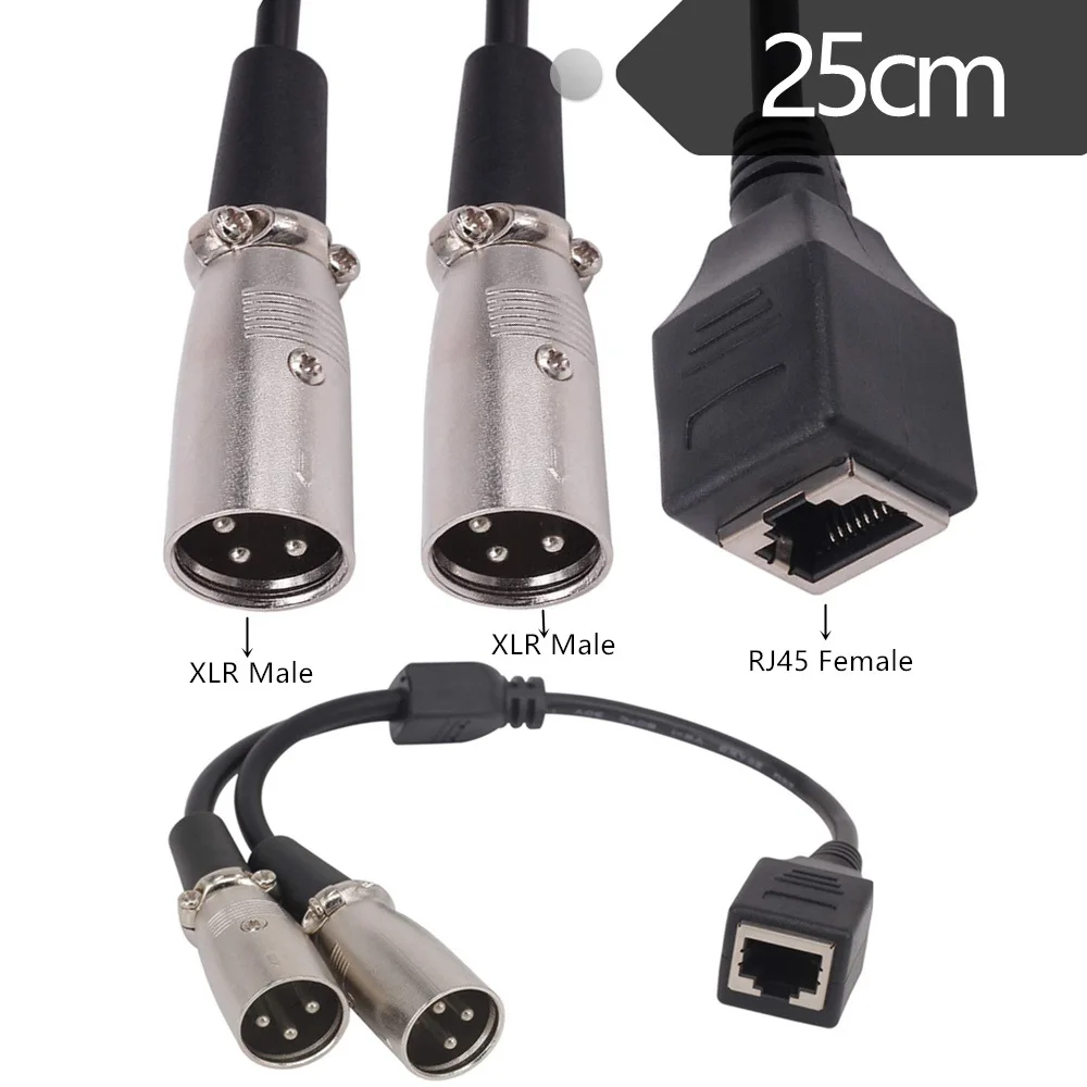 

2XLR Male to RJ45 Non-RJ45 cable 2*XLR non-RJ45 cable extended to XLR