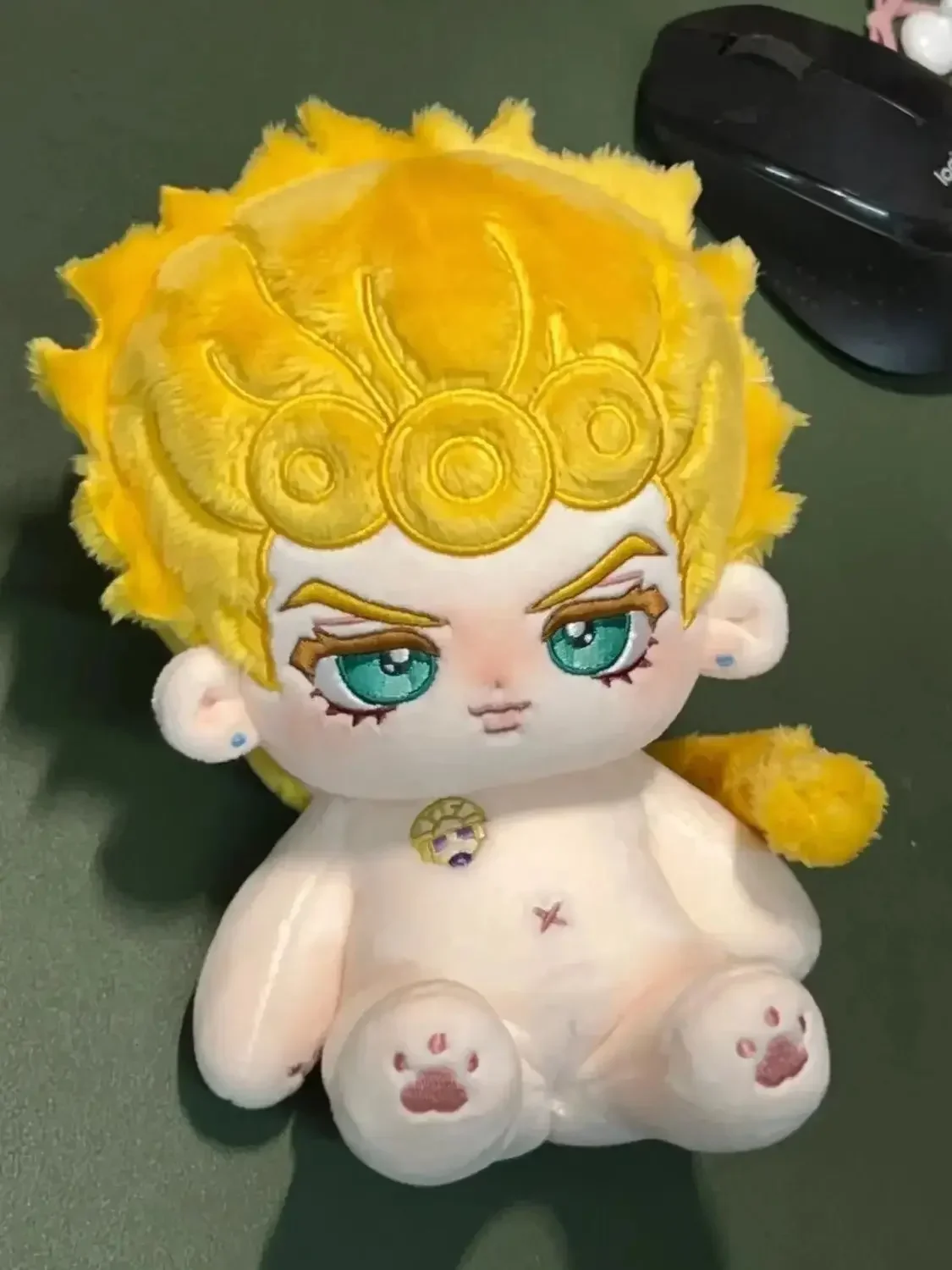 

Anime JOJO's Bizarre Adventure Golden Wind Giorno Giovanna Cosplay Plush Doll Body Dress Up 20cm Clothes Dolls Plushie Gift