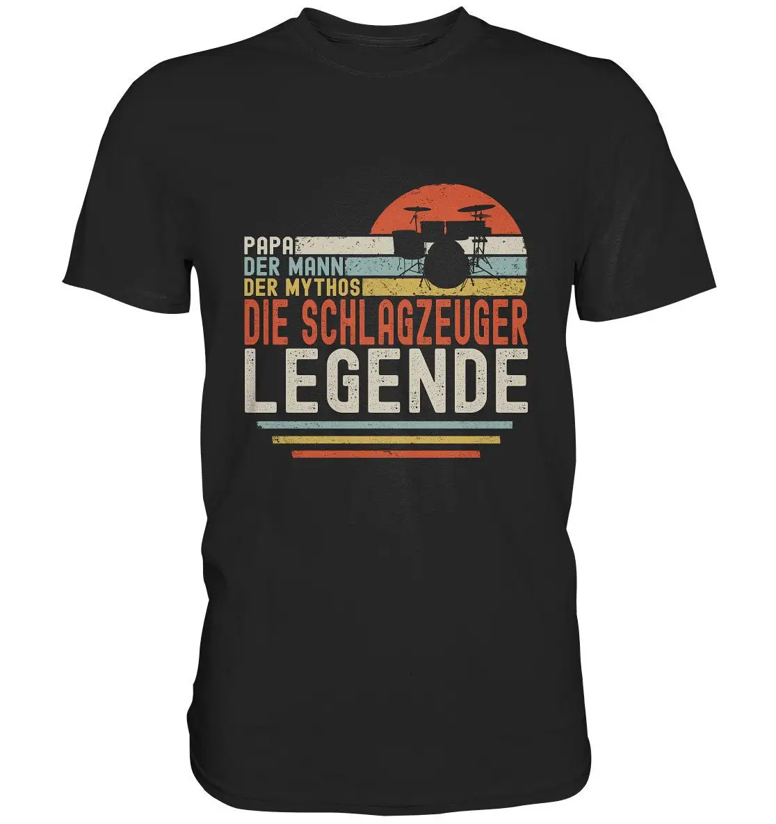 Барабанная Ретро Мужская Винтажная Футболка легенда о легенде барабане