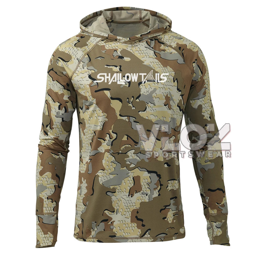 

Shallow Tails Fishing Hooded Shirts Outdoor Hunting Hoodies Tops Jersey UPF50 Sun Protection Angling Tops Breathable Fish Wear