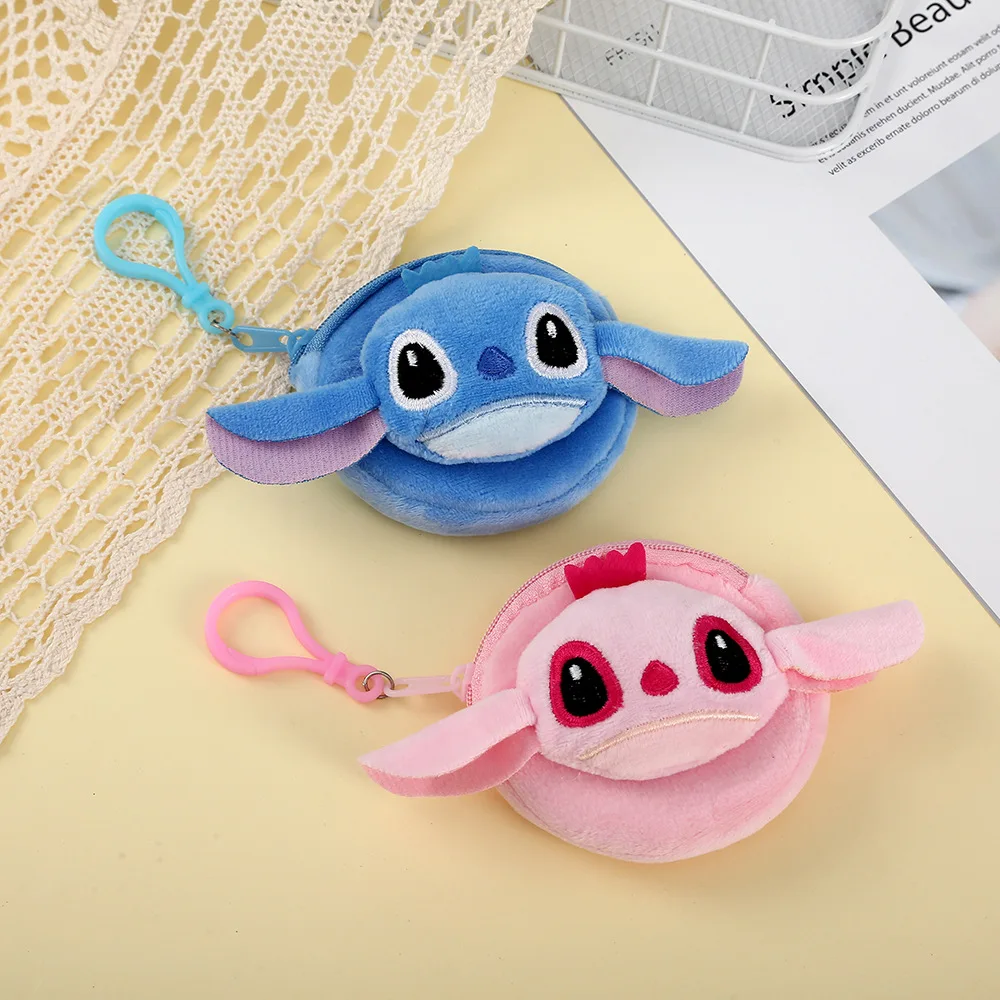 

2023 Disney Stitch Coin Purse Boys Girl Cute Plush Wallet Children Zipper Coin Bags Mini Women Clutch Bag Cartoon Bag Gifts