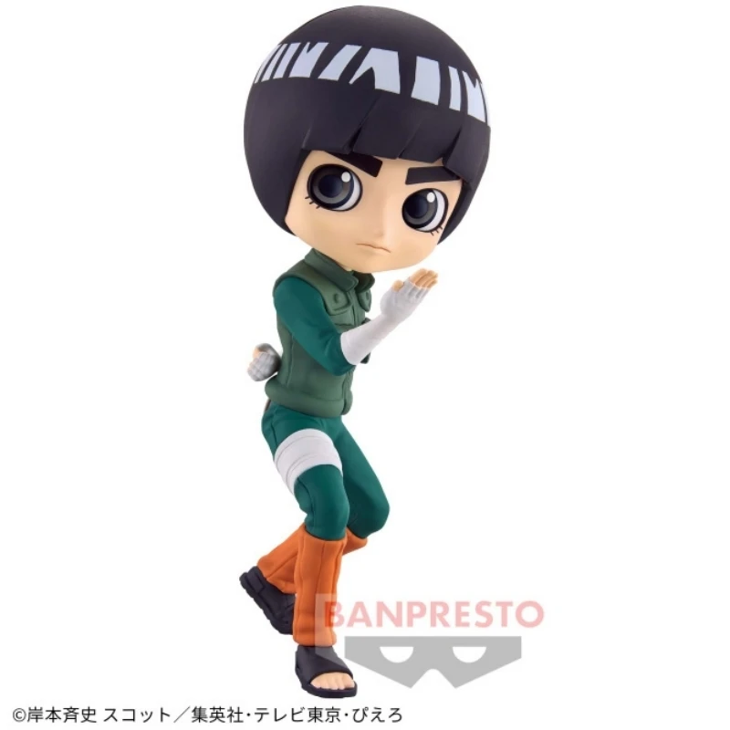 

Bandai Original NARUTO Anime Figure 14Cm Rock Lee Q posket Action Figure Toys For Kids Gift Collectible Model Ornaments