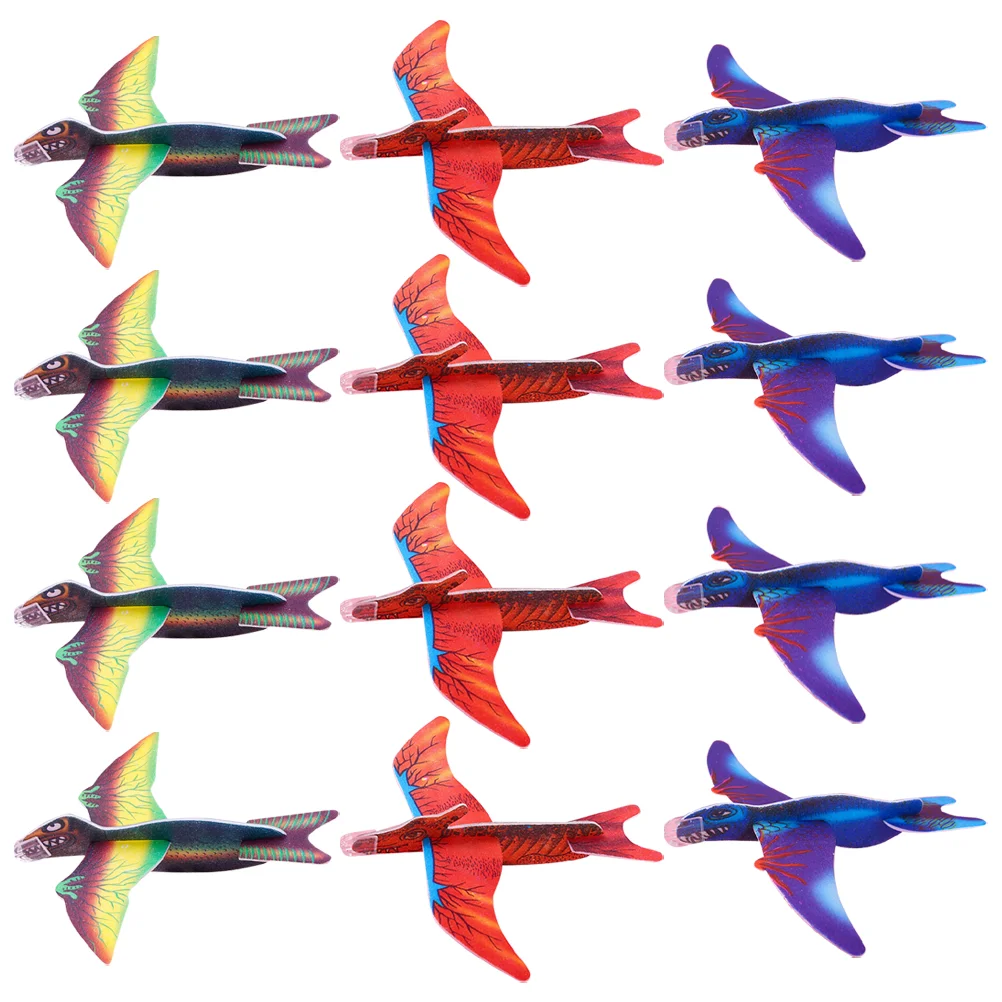 

48 Pcs Dinosaur Plane Toy Gliders Planes Kids Bulk Prizes Outdoor Eva Airplane Travel Boys Toys