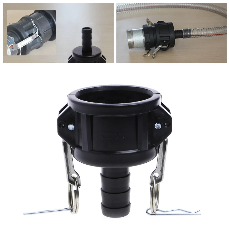 

275-330 Gallon IBC Tote Tank Drain Adapter 2" Cam Lock To 1" Garden Hose 11XA