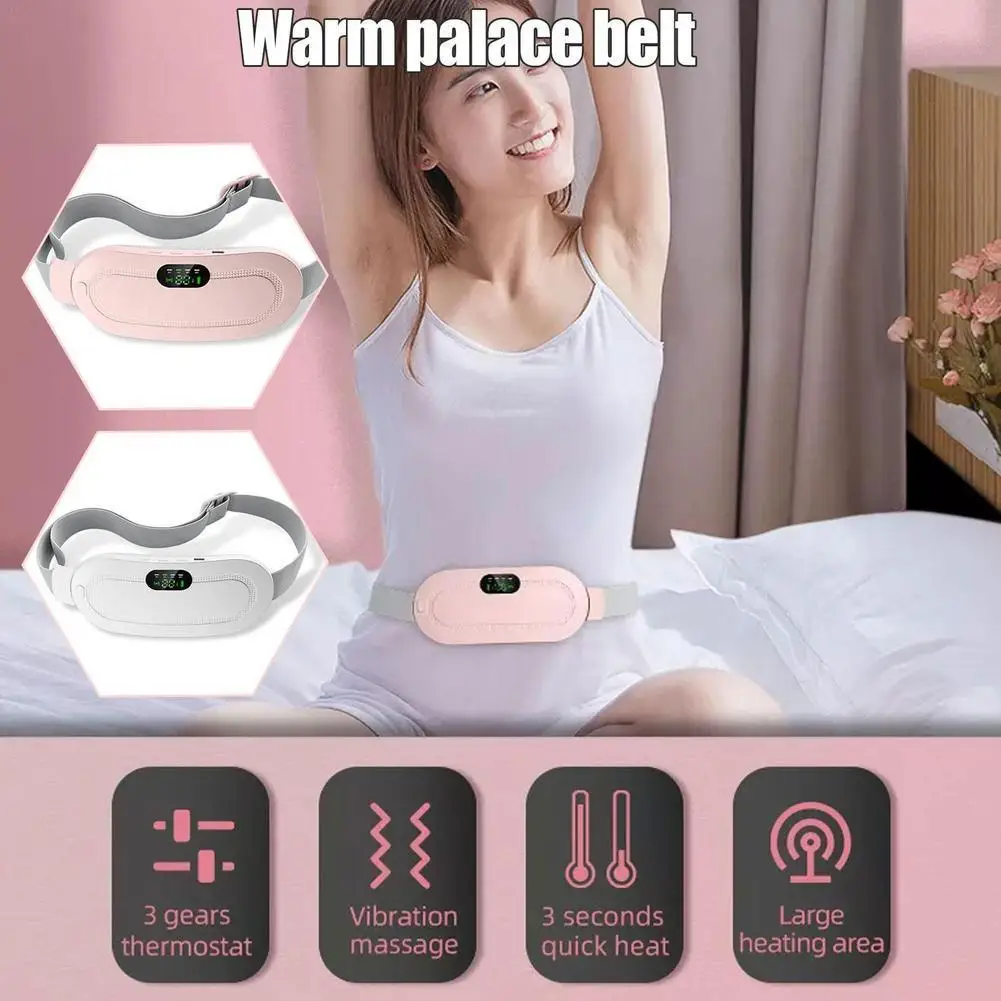 

Portable Uterine Warming Belt Period Vibration Cramp Dysmenorrhea Color Massager Belt Pad 2 Relieving Menstrual Heating V7H5