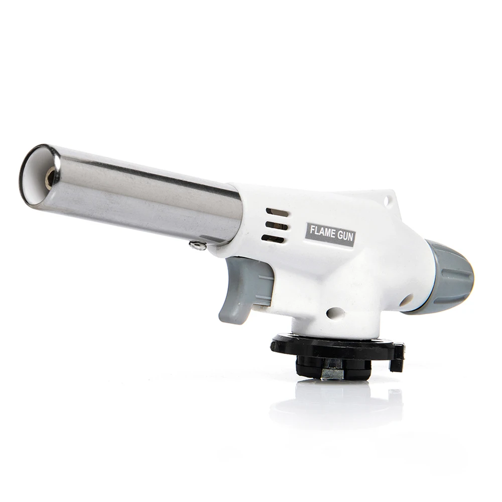 

Camping Hiking BBQ Cooking Welding Gas Torch Flame Gun Nozzle Outdoor Lgnition Flamethrower Heat Butane Burner Spray Equipment