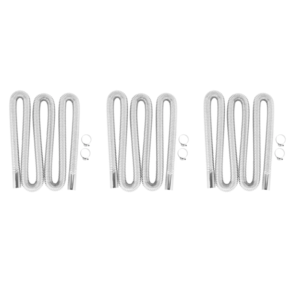 

3 шт. 200 см автомобильный воздушный парковочный обогреватель выхлопная труба с 2 зажимами топливный бак выхлопная труба шланг трубка для необработанного нефтяного обогревателя