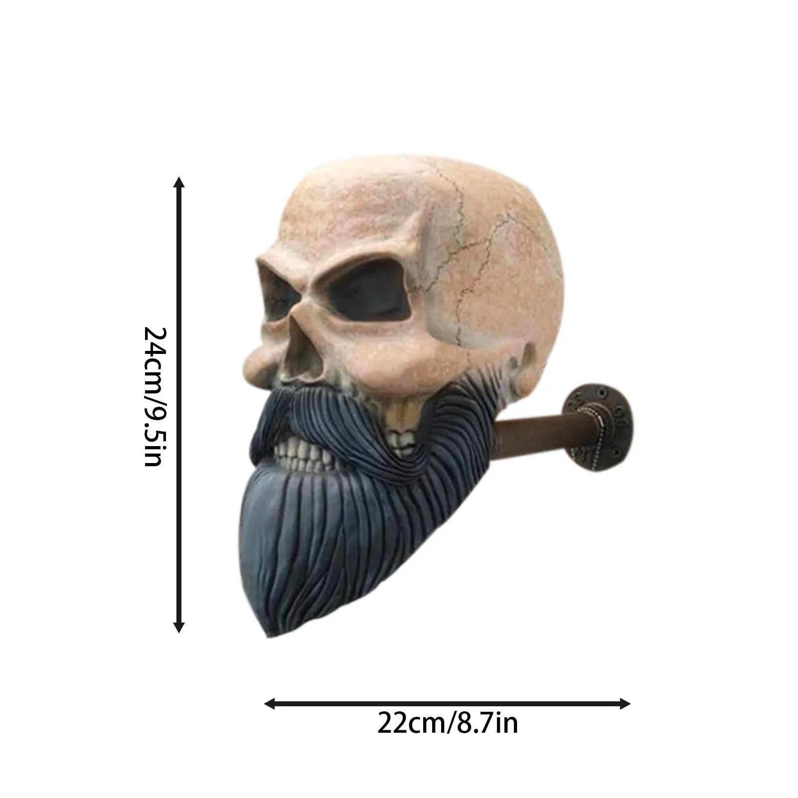 Держатель для мотоциклетного шлема с черепом и бородой стойка настенное
