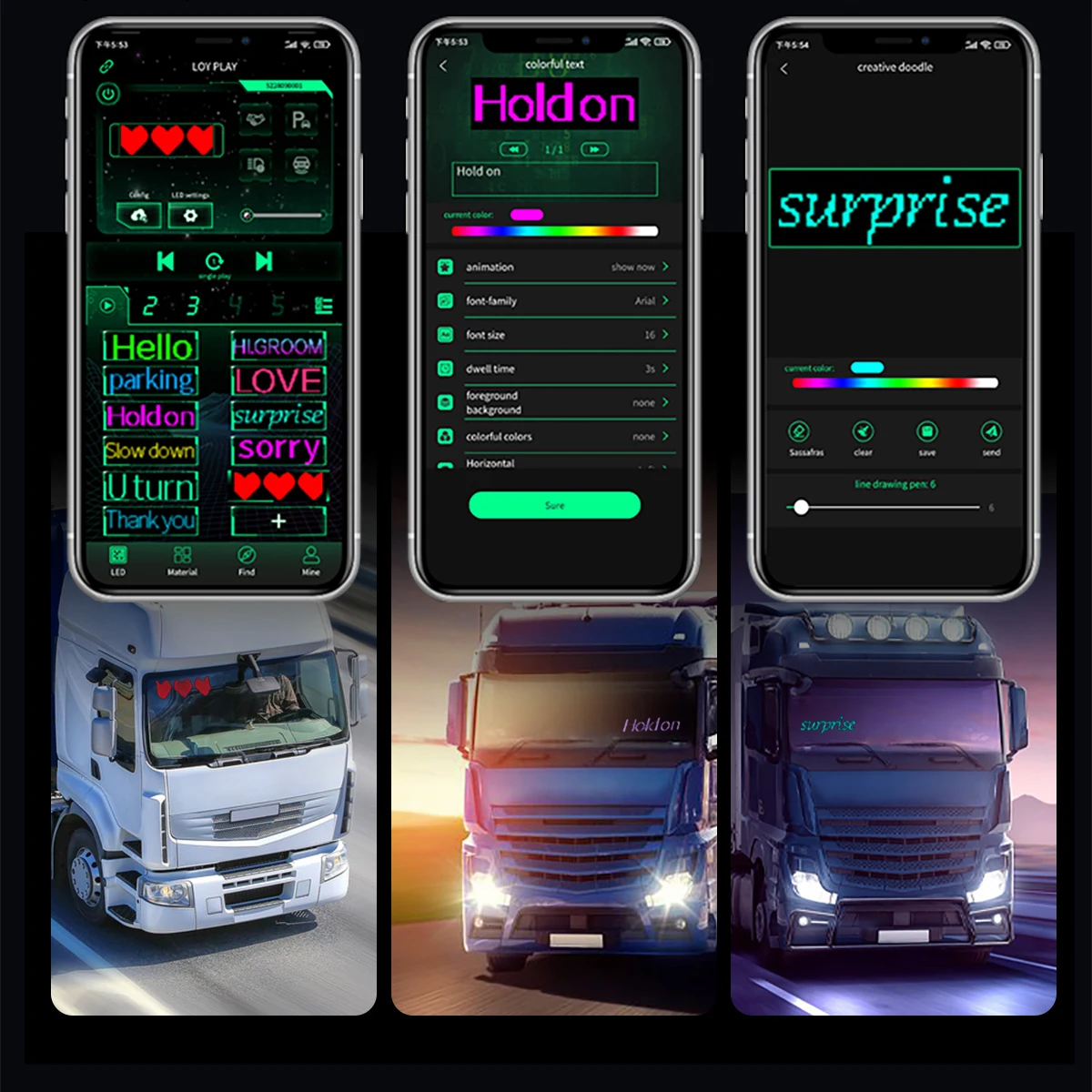 Грузовик DIY светодиодный глаз демона для моделирования автомобиля экран