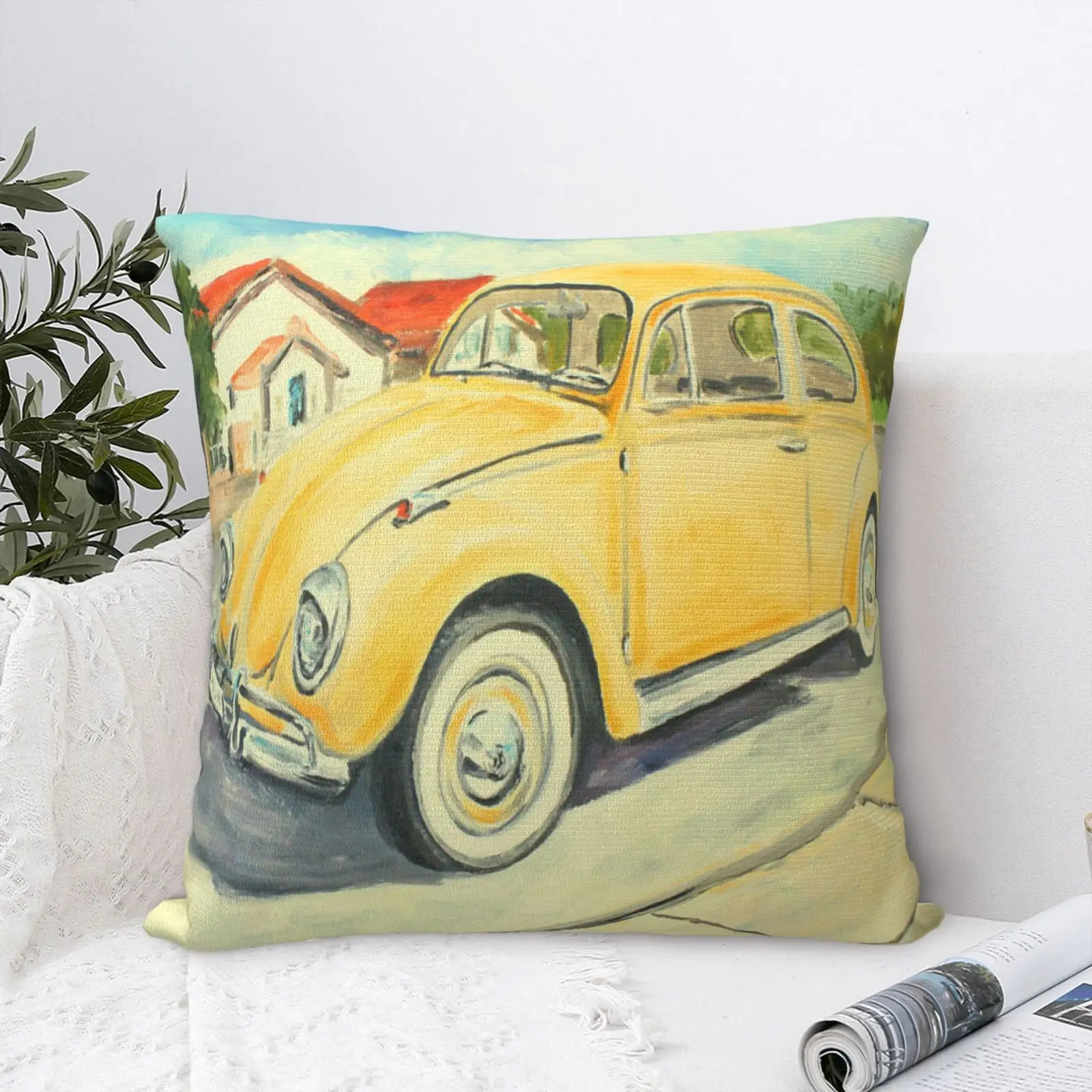 

Акварельный автомобильный чехол на 6 подушек, Винтажный чехол для дивана, аниме-подушки, чехол, аниме-подушка, чехол для большого дома, украш...