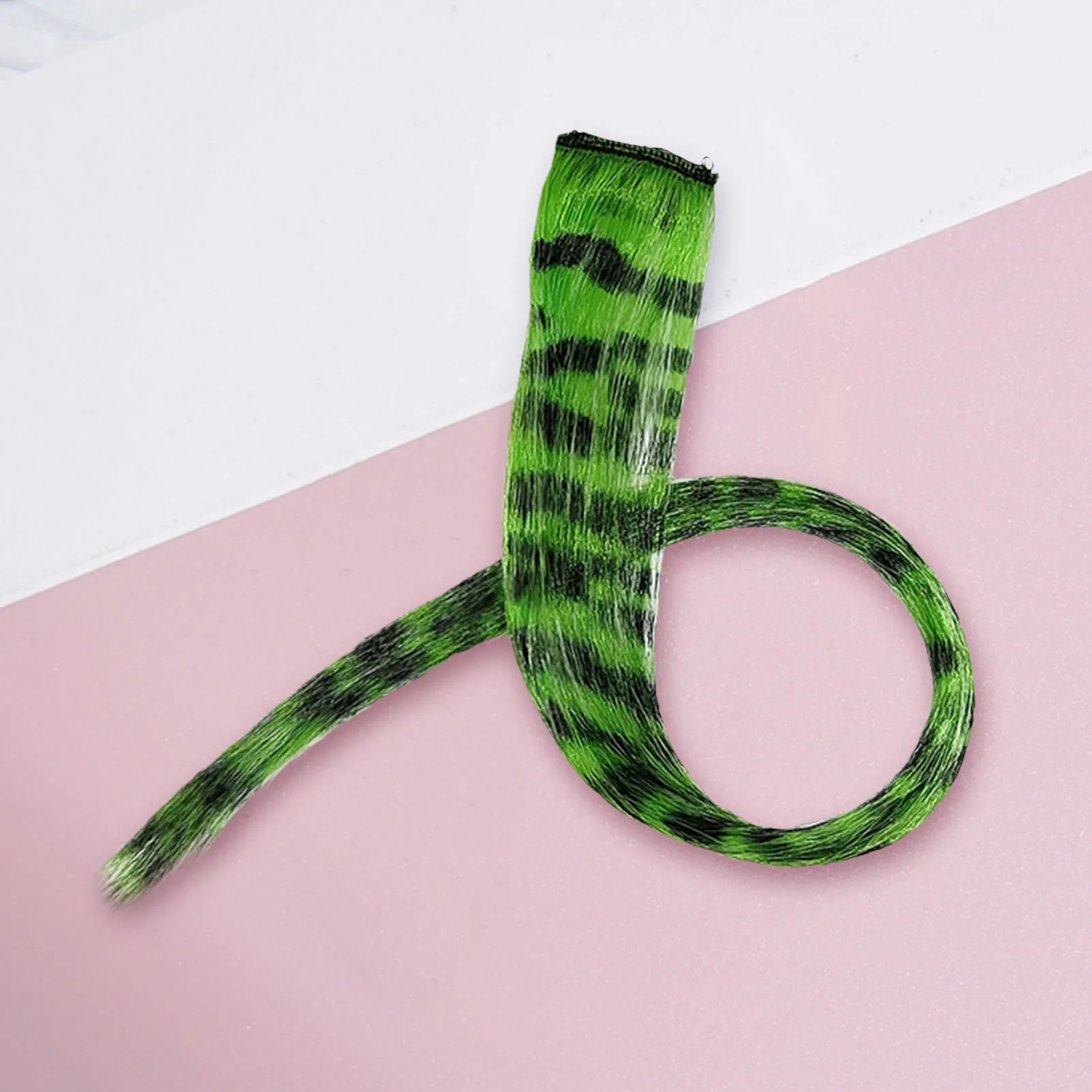 Ed Hair Extensions 3 Pieces Stripe Chemical Fiber Yarn Synthetic Hairpieces Party Christmas New Year Gift
