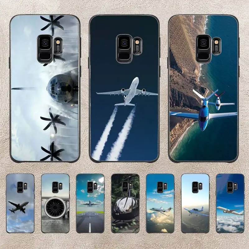 

Aircraft Helicopter Airplane Fly Phone Case For Samsung Galaxy S6 S7 Edge Plus S9 S20Plus S20ULTRA S10lite S225G S10 Note20ultra