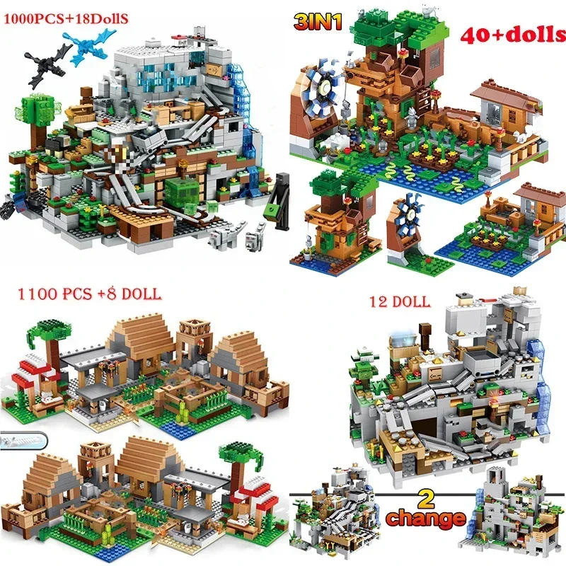 Новинка 2025 совместимые строительные блоки minecraftinglys игрушки фигурки деревенского