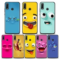 phone case for huawei y6 y7 y9 2019 y5p y6p y8s y8p y9a y7a mate 10 20 40 pro rs silicone cover cute art funny faces