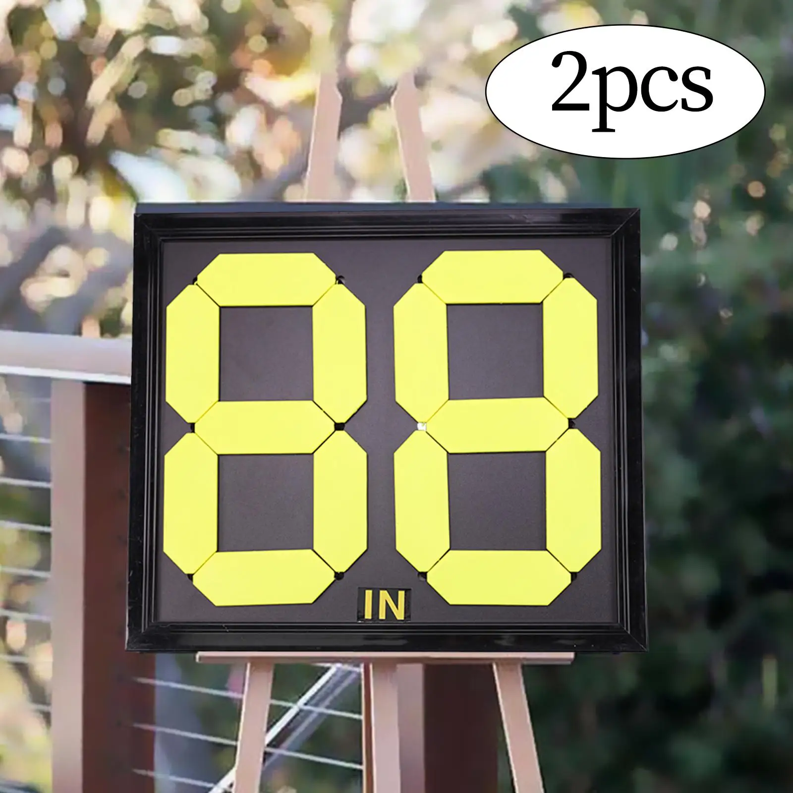 

2x Portable Soccer Football Substitution Board Double Sided Display Durable