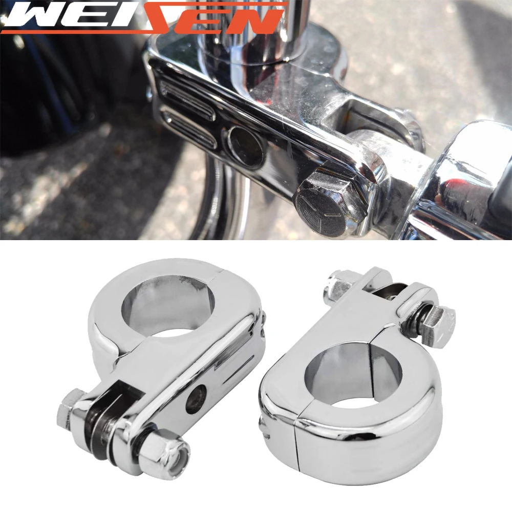 

Motorcycle 1.25 Inches Chrome Highway Offset P Clamp Footpegs Mount Kit For Harley Davidson Engine Guard Bar Universal