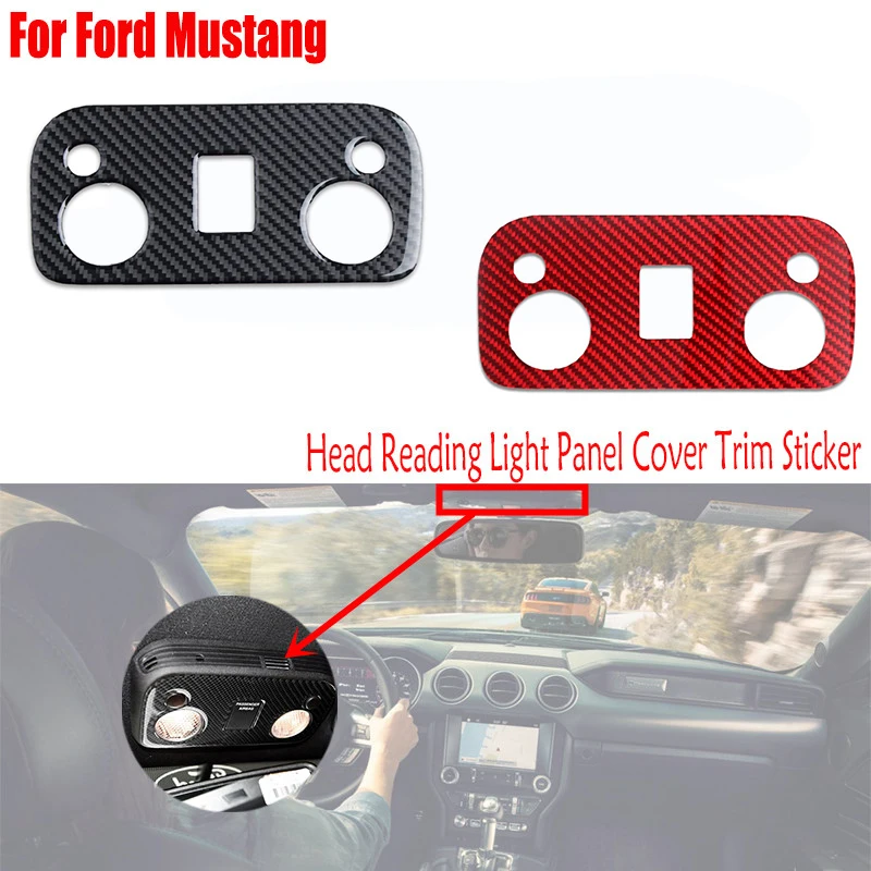 

Для Ford Mustang 2015-2021, аксессуары для стайлинга автомобиля из настоящего углеродного волокна, интерьерные детали, оболочка, наклейка