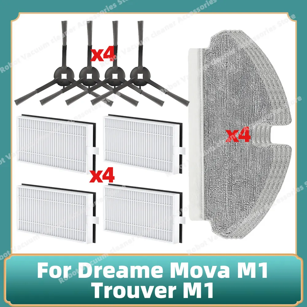 

Совместимость с роботом-пылесосом Dreame Mova M1/Trouver M1, запасные части, боковая щетка, фильтр Hepa, аксессуары для швабры