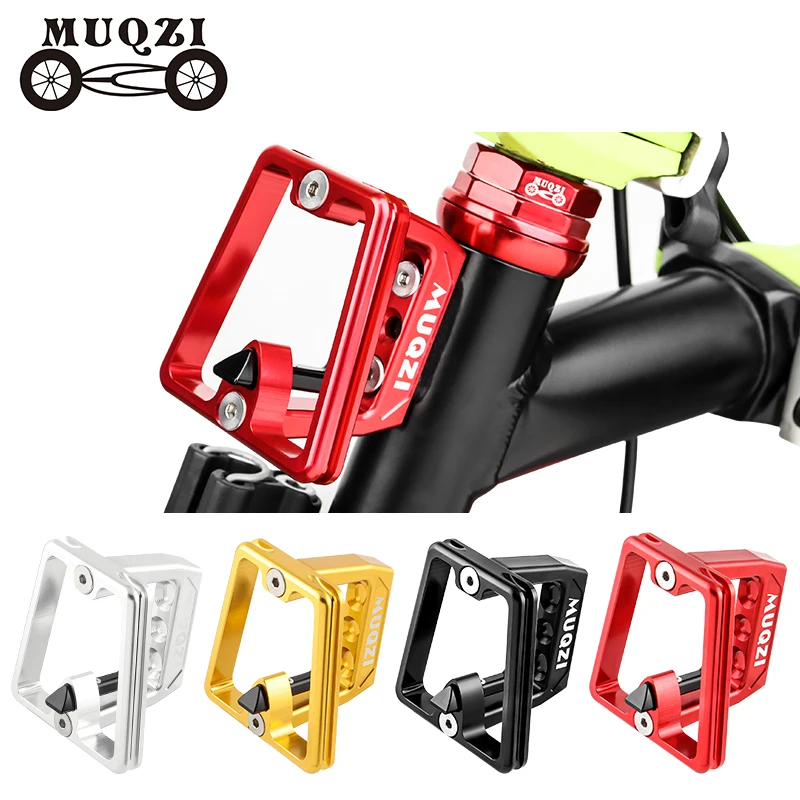 

MUQZI для Бромптона, передняя сумка-переноска, блок несущей 3 отверстия, передний держатель-адаптер, кронштейн для складного велосипеда Brompton ...