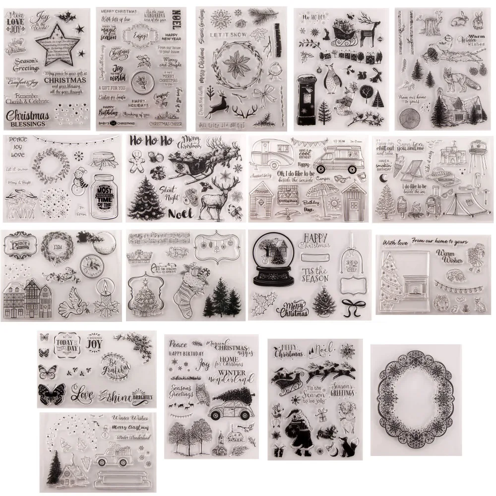 

26 Styles New Arrivals Clear Stamps for DIY Scrapbooking Card Rubber Stamp Making Album Photo Template Crafts Decoration