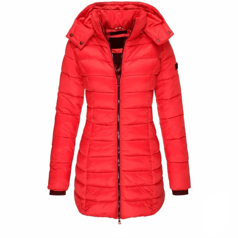 New Winter Coat Women Jacket Cotton Women's Medium Long Coat Cotton Jacket Warm Hooded Down Coats Female Clothing Outdoor Wear