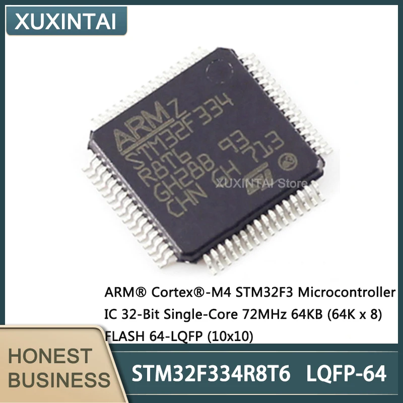 

5Pcs/Lot New Original STM32F334R8T6 STM32F334 Microcontroller IC 32-Bit Single-Core 72MHz 64KB (64K x 8) FLASH 64-LQFP (10x10)