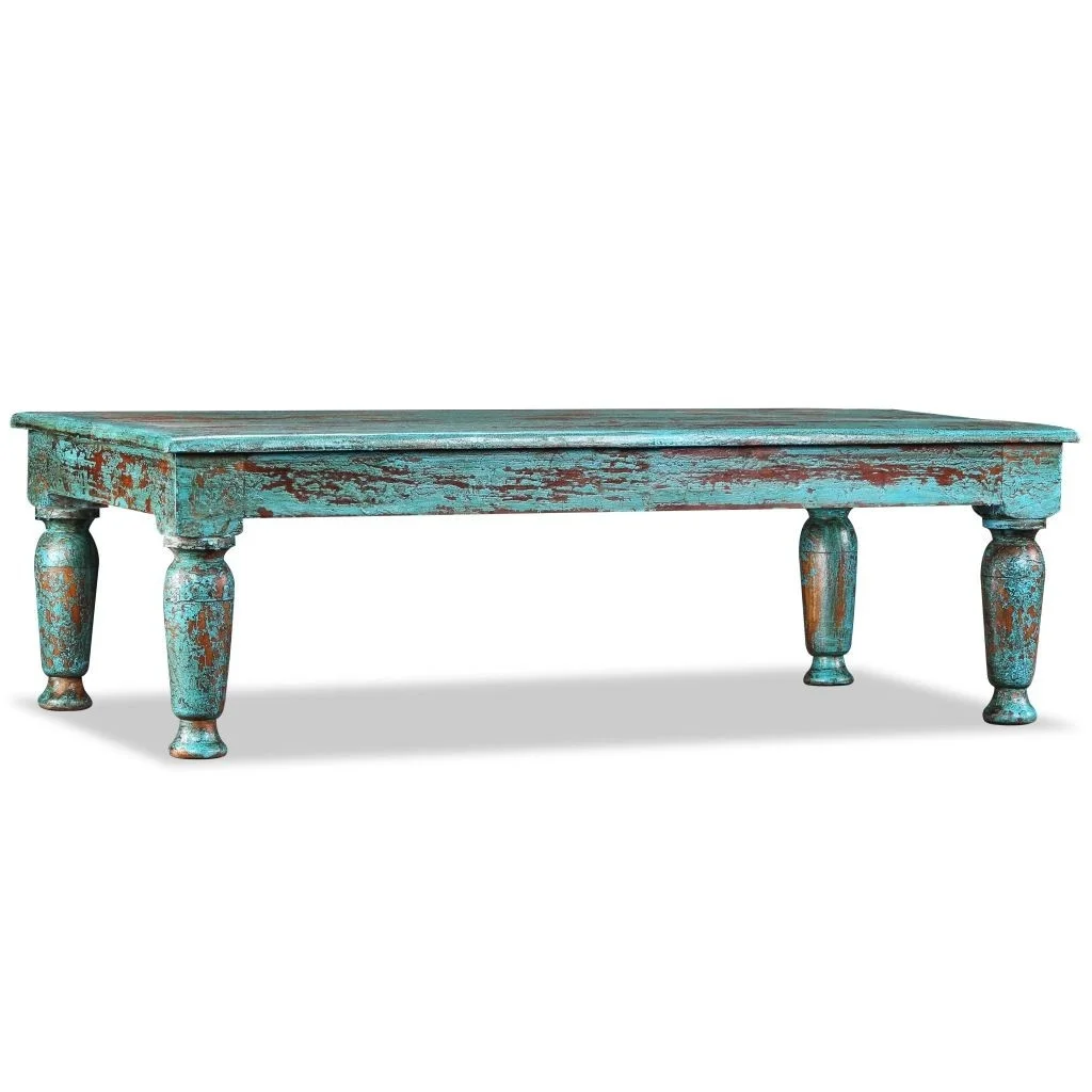 

Кофейный столик из твердой восстановленной древесины 43,3 дюйма x 23,6 дюйма x 13,4 дюйма