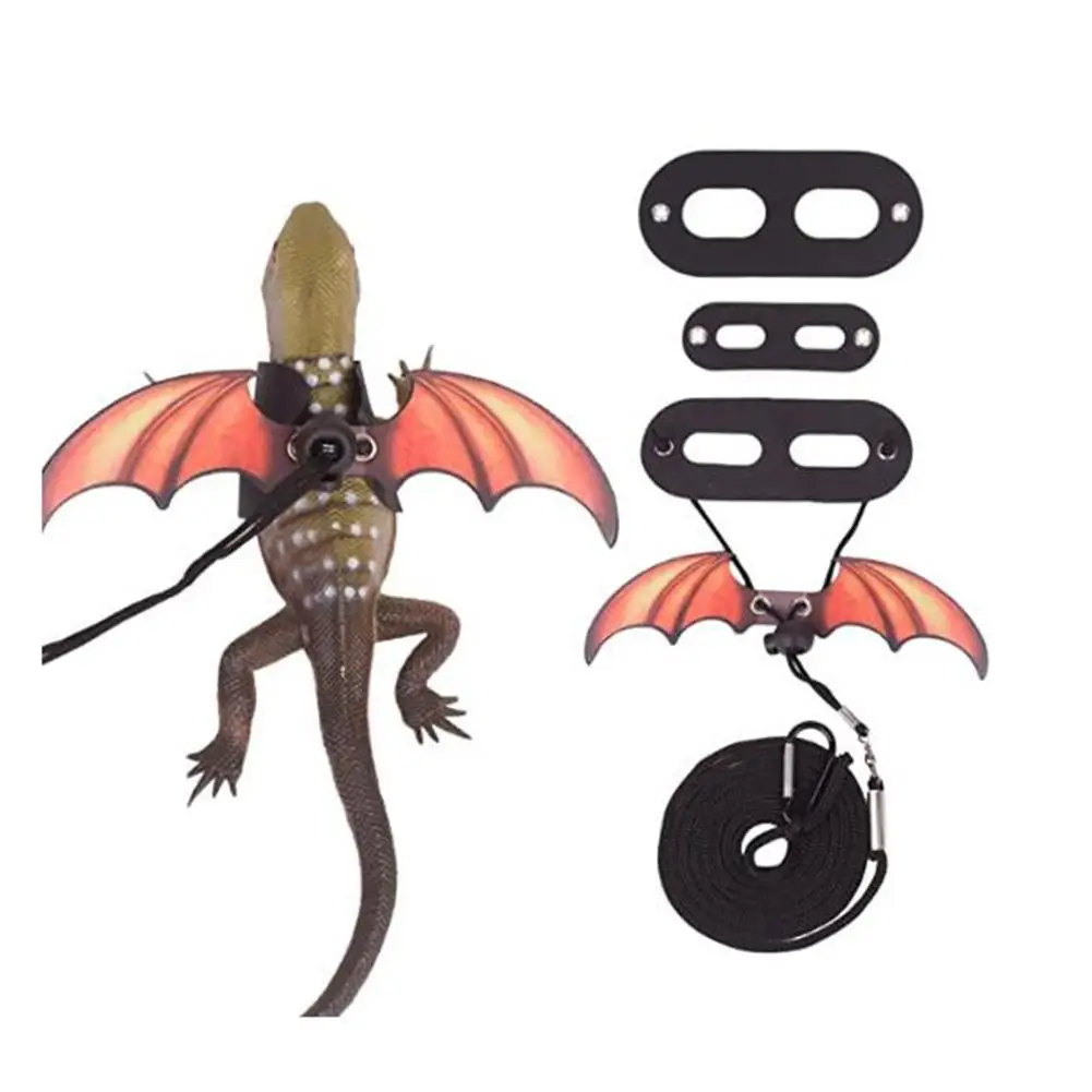 

Кожаный поводок для прогулок, регулируемый прогулочный поводок для медвежьих драконов, ящериц, рептилий