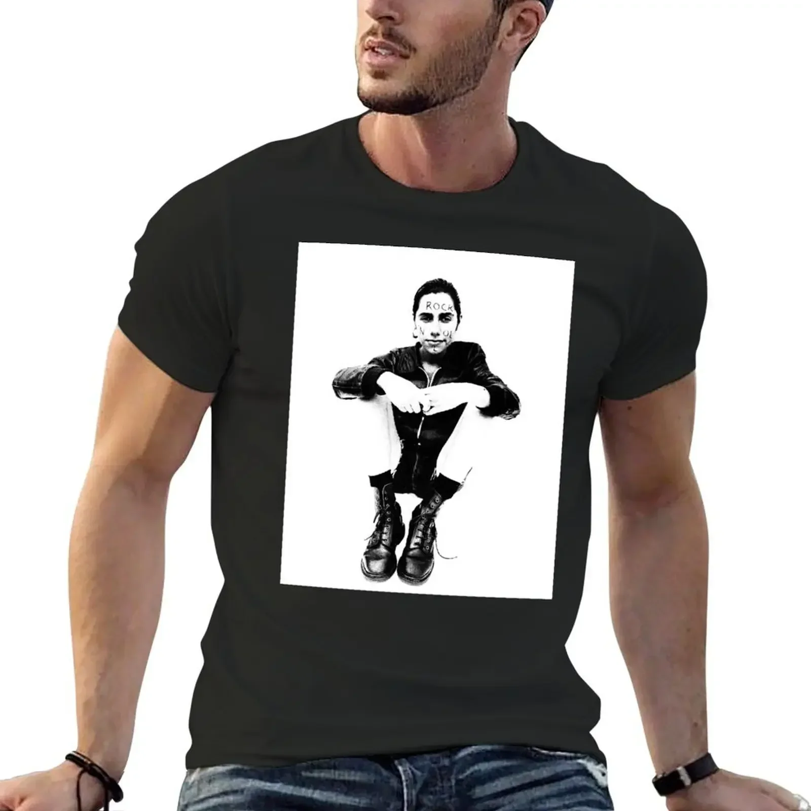 Черно-белая футболка PJ Harvey Rock N' Roll одежда больших размеров эстетичная простые