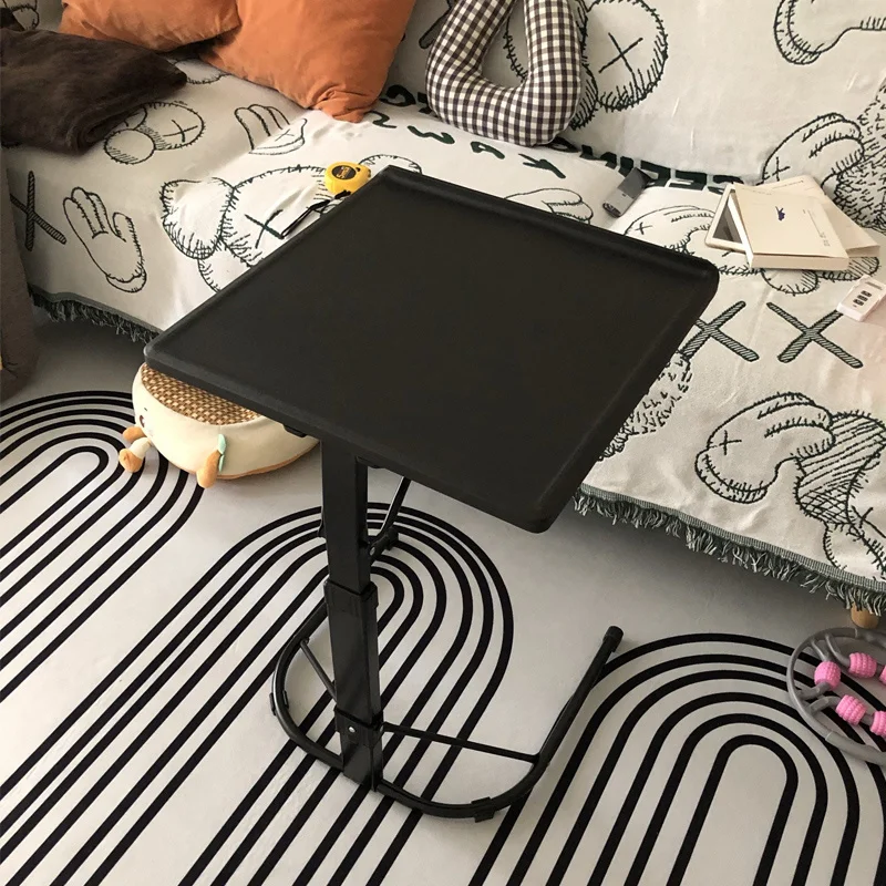 

Black Convenient Mobile Laptop Stand Foldable Lift Computer Desk Multifunctional Standing Desk Height Adjustment Study Table