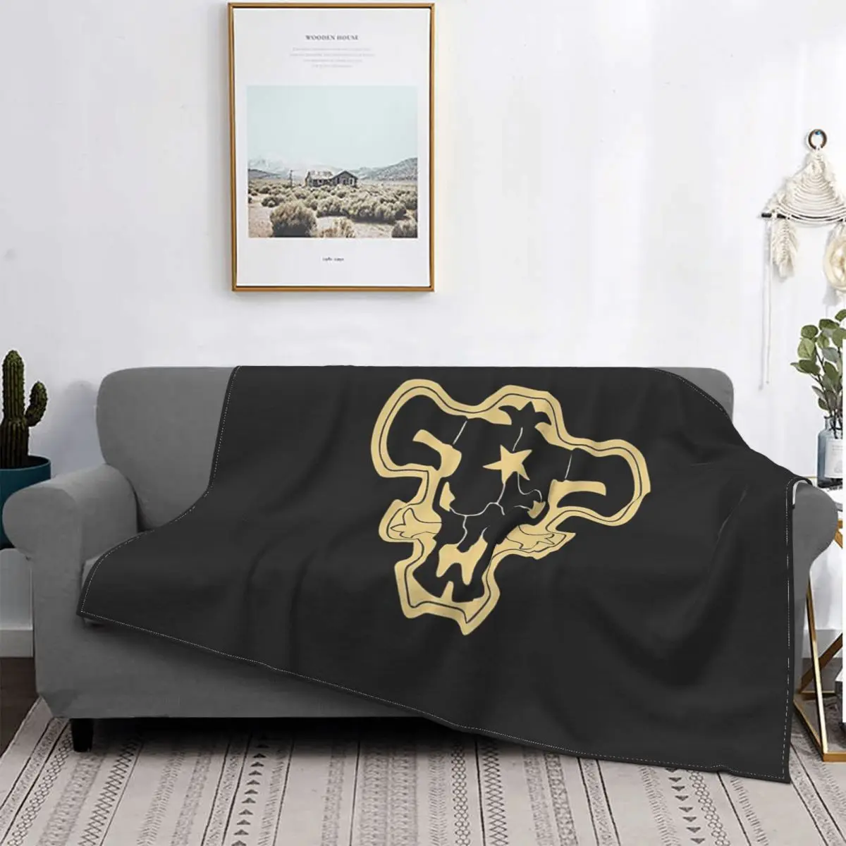 

Black Clover Black Bulls Blanket Bedspread Bed Plaid Comforter Sofa Blankets Thermal Blanket Plaid On The Sofa