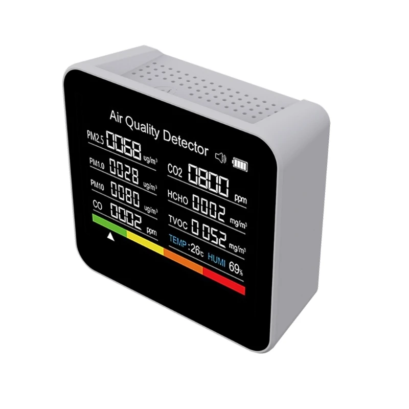

9 In 1 Multifunctional Air Quality Detectors PM2.5 PM-1.0 PM-10 HCHO TVOC CO CO2
