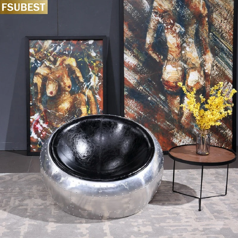 Авиатор среднего века для отдыха в гостиной алюминиевое кресло-совок детское