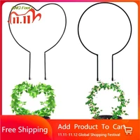 iron garden plant support stake stand heart shaped round vine climbing rack flower plant trellis support frame
