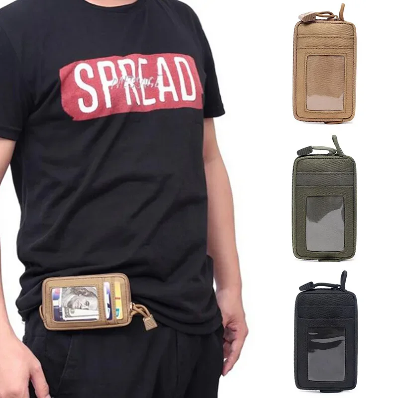 Фото Тактическая сумка для карт, кошелек EDC, кошелек, ключ для денег, поясная сумка, аптечка, маленькая сумка, органайзер, небольшой держатель, водонепроницаемый №1