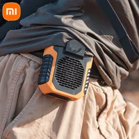 xiaomi portable outdoor sports waist fan 6000ma usb air conditioning rechargeable neck mini fan cooling waist clip on fans