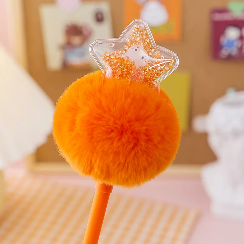 2 шт./упак. милая плюшевая звезда гелевая фоторучка рекламная с черными чернилами