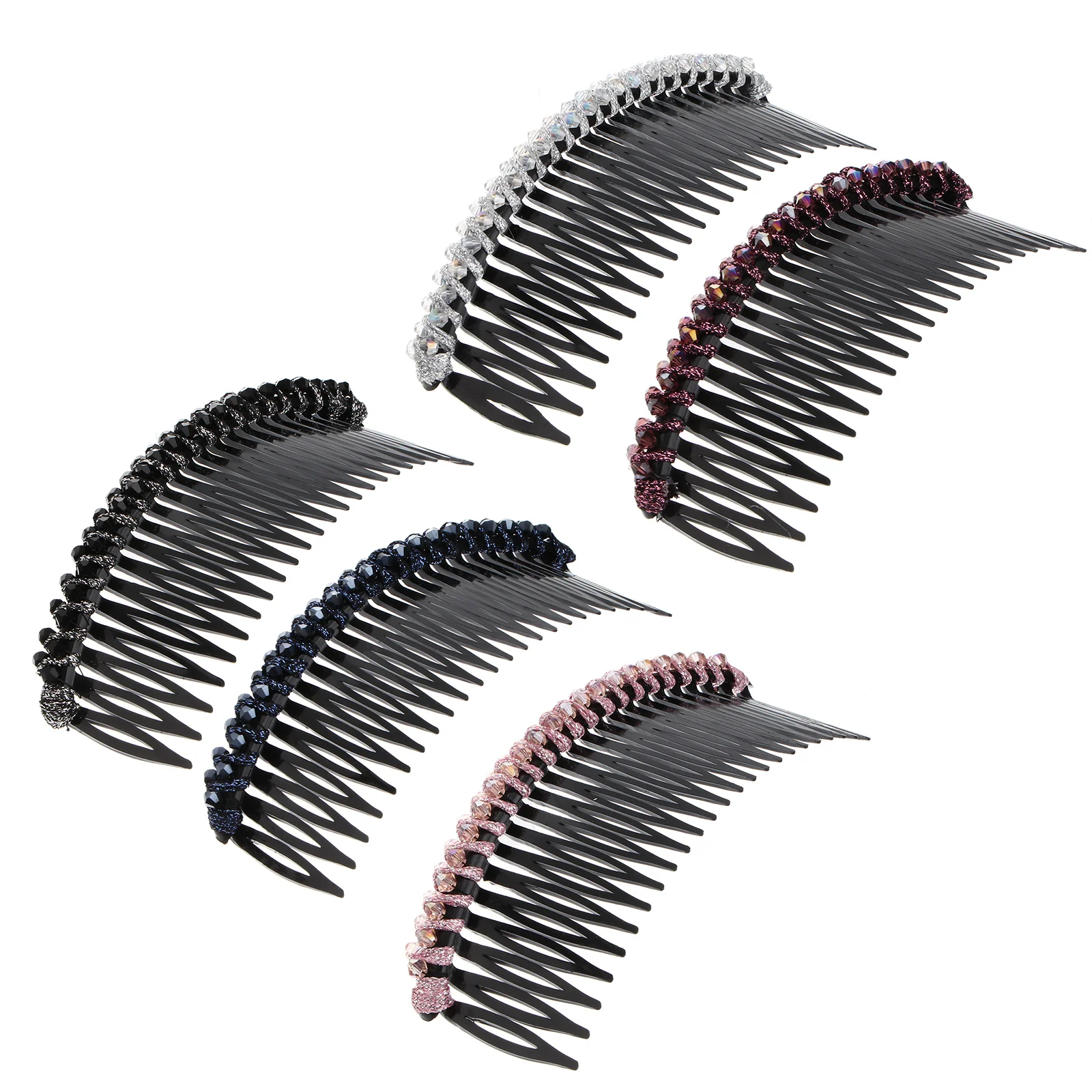 

5 Pcs Decorate Bride Headpieces Wedding Hair Combs Women Accessories Rhinestone